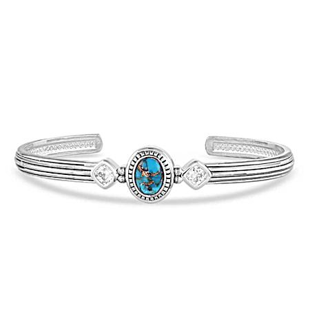 Open Night Sky Turquoise Cuff Bracelet
