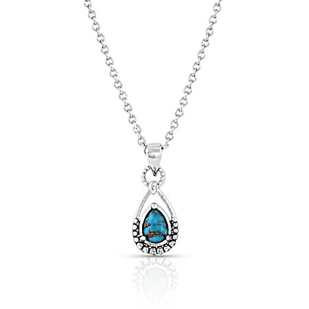 Touch of Turquoise Teardrop Necklace
