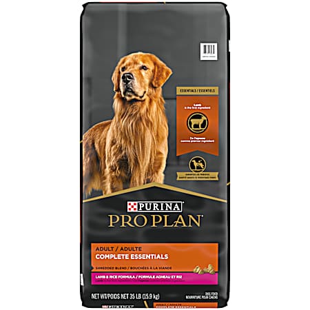 Pro Plan Essentials Adult Shredded Blend Lamb & Rice Dry Dog Food
