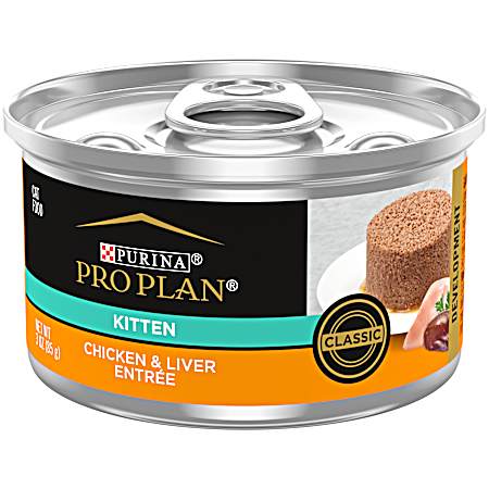 Pro Plan Development Kitten Chicken & Liver Entrée Classic Wet Cat Food