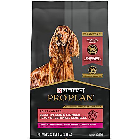 Pro Plan Specialized Adult Sensitive Skin & Stomach Lamb & Oat Meal Formula Dry Dog Food