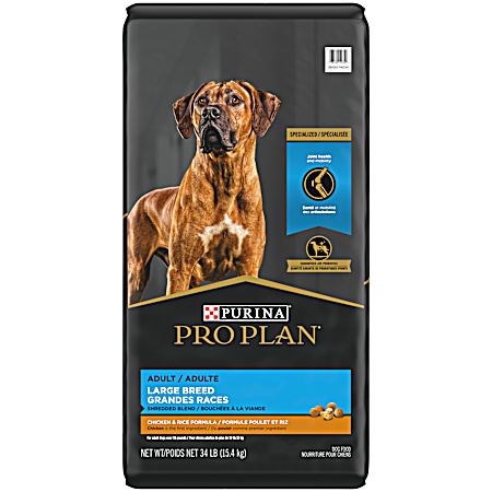 Pro Plan Specialized Adult Large Breed Joint Health Chicken & Rice Formula Dry Dog Food, 30 lbs