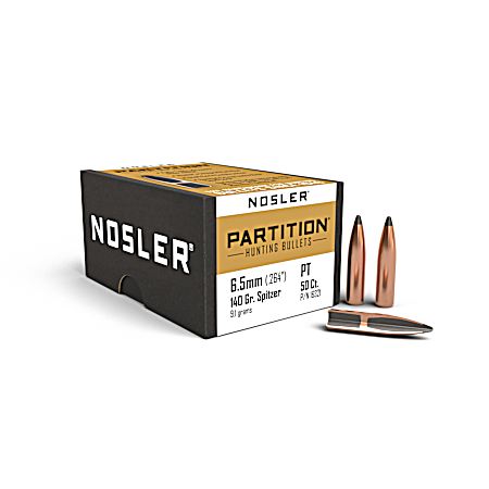 Partition 6.5mm 140g SP Bullets - 50 Ct.