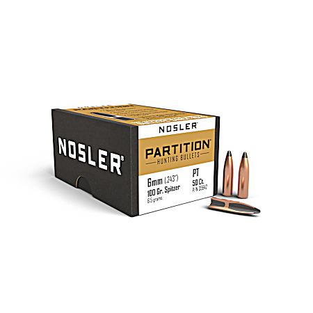 Partition 6mm 100g SP Hunting Bullets - 50 Ct.