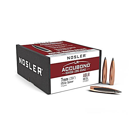 7mm AccuBond Long Range 175 Grain SP Bullets - 100 Rounds