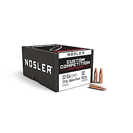 Custom Competition 22cal 77g HPBT Bullets - 100 Ct.