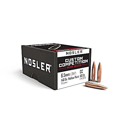 Nosler Custom Competition 6.5mm 140g HPBT Bullets - 100 Ct.