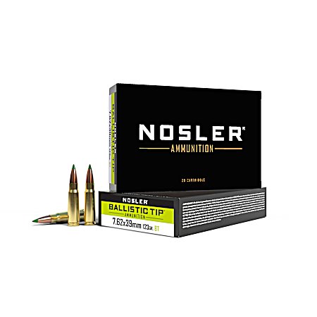 7.62 x 39mm 123 Grain Ballistic Tip Hunting Rifle Cartridges - 20 Rounds