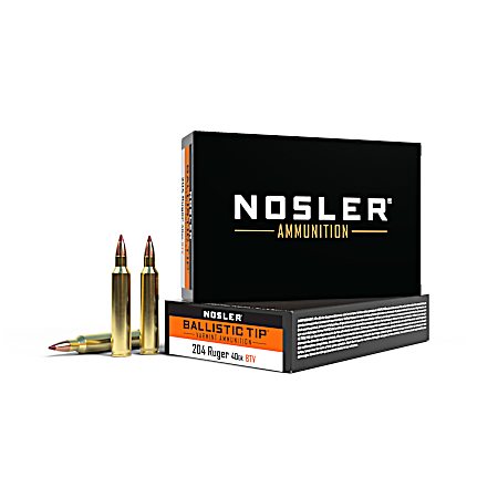 .204 Ruger Varmint 40 Grain BTV Ballistic Tip Rifle Cartridges - 20 Rounds