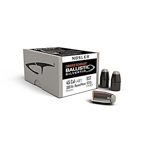 Ballistic Silvertip 45-70 300g RN Bullets - 50 Ct.