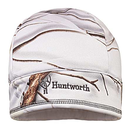 Men’s Snow Camo Brown Performance Fleece Beanie