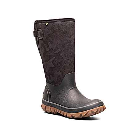 Women's Black Tonal Camo Whiteout Boots