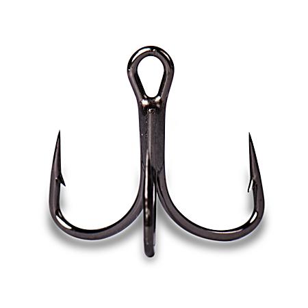 KVD Elite Triple Grip Treble Black Nickel 2X Short 1X Strong Forged Hook