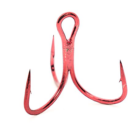KVD Elite Triple Grip Treble Red 2X Short 1X Strong Forged Hook