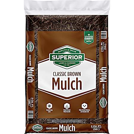 2 cu ft Classic Brown Wood Mulch