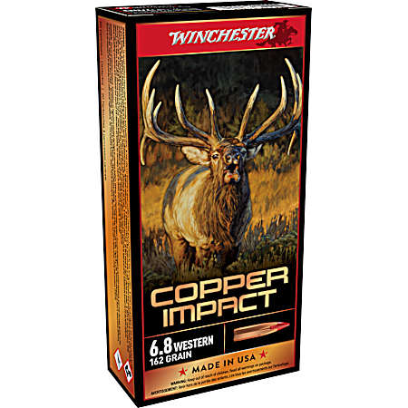 6.8 Western Copper Impact 162 Grain Cartridges - 20 Rounds