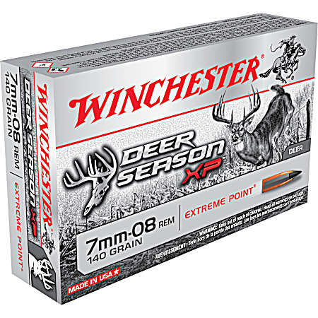7mm-08 Remington Deer Season XP 140 Grain Extreme Point Cartridges - 20 Rounds