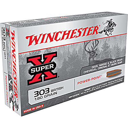 .303 British Super-X Power Point 180 Grain Cartridges - 20 Rounds