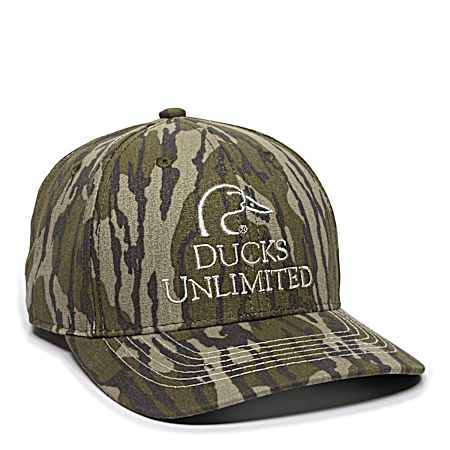 Adult Ducks Unlimited Logo 6-Panel Canvas Camo Cap