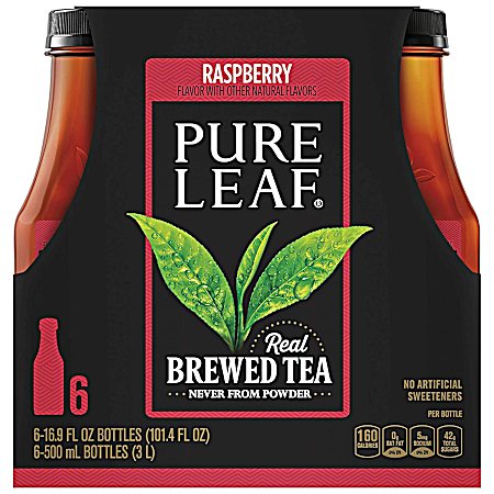 16.9 oz Raspberry Brewed Tea - 6 Pk