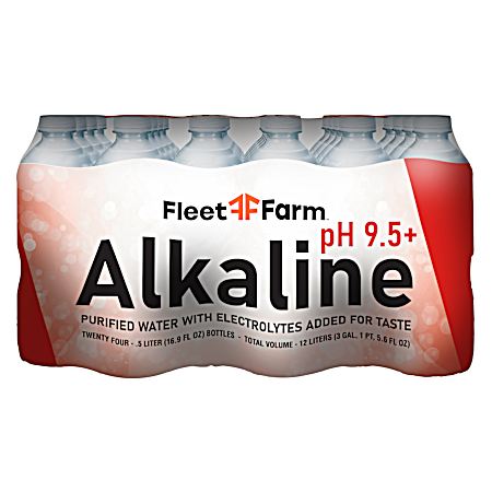 16.9 fl oz Alkaline Purified Water - 24 Pk
