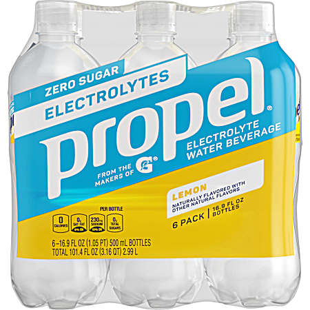 16.9 oz Lemon Water w/ Electrolytes - 6 Pk