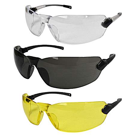 Radians OV3-114CS Overlook 3 Pack: Clear, Smoke, Amber