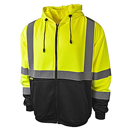 Men's CL3 Green Color Blocked Sweatshirt