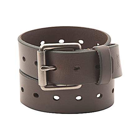 Men's Brown 38mm Adjustable Oval Perforated Belt