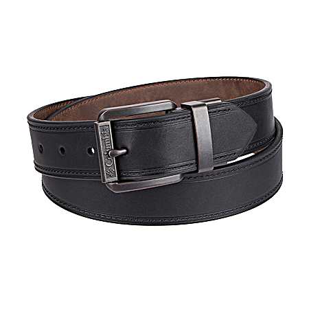 Men's Black/Brown Leather Reversible Casual Belt