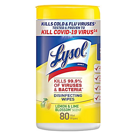 Lemon & Lime Wipes - 80 ct
