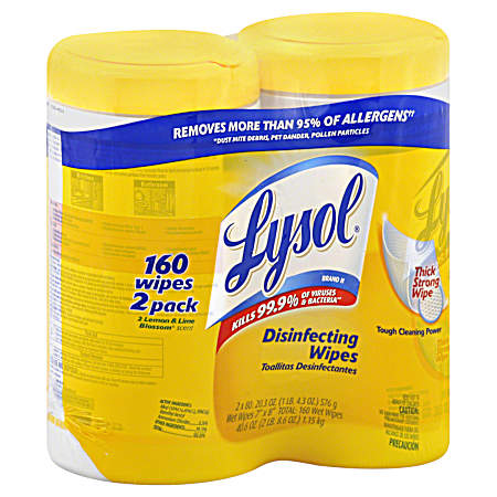 Lemon & Lime Twin Pack Wipes - 160 ct