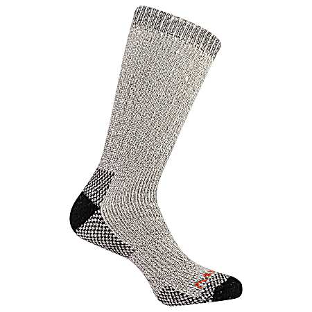 Men's Black Cushioned Heavyweight Hiker Crew Socks