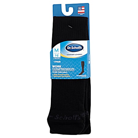 Men's Black Graduated Compression Over the Calf Socks
