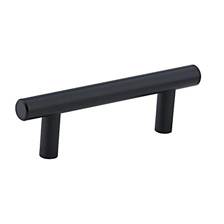 3 in Matte Black Contemporary Steel Bar Pulls - 5 Pk