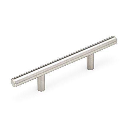 3 in Brushed Nickel Contemporary Steel Bar Pulls - 6 Pk
