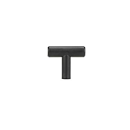 1-9/16 in Matte Black Contemporary Steel Knob