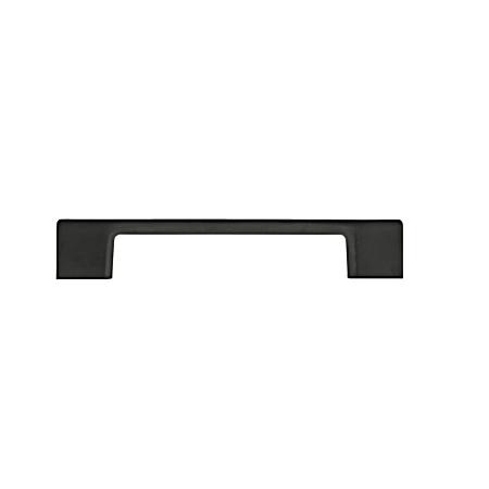 5-1/32 in Matte Black Contemporary Metal Pull
