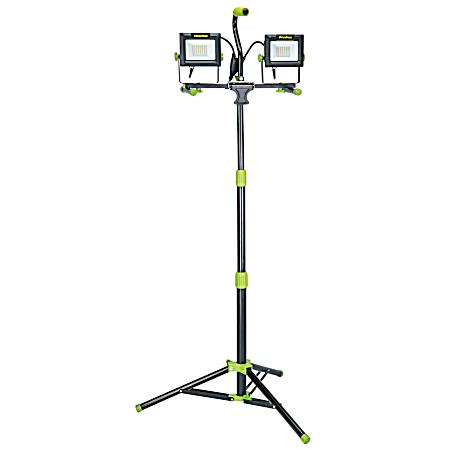 8,000 Lumen Dual-Head Weatherproof LED Work Light w/ Telescoping Tripod