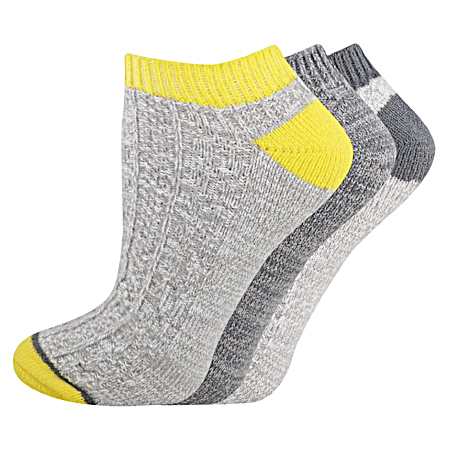 Women's Soft Marl Cable Crew Socks - 3 Pk