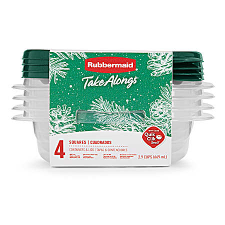 Blue Spruce Square Takealongs Containers - 4Pk