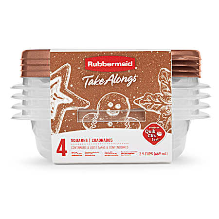Toffee Nut Square Takealongs Containers - 4Pk