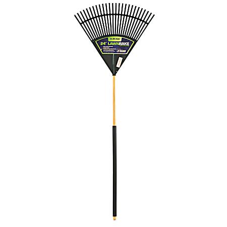 24 in Green Poly Leaf Rake w/ Comfort Grip