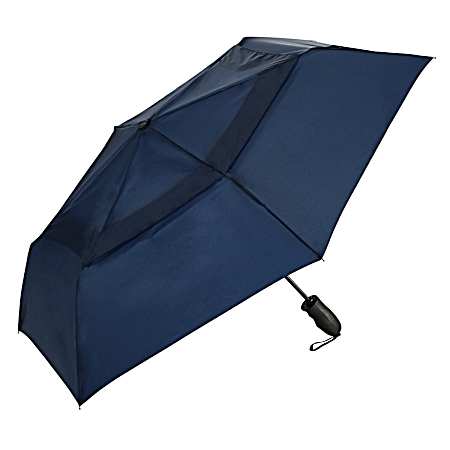 Windjammer Navy Vented Auto Open/Auto Close Compact Umbrella