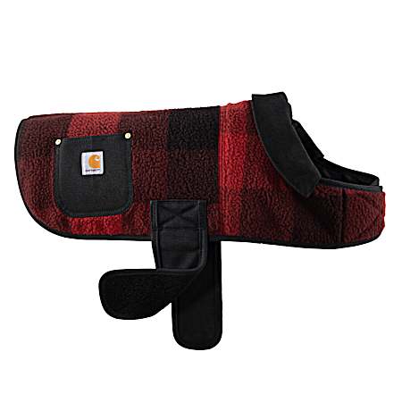 Red Hubbard Plaid Sherpa Insulated Dog Chore Coat
