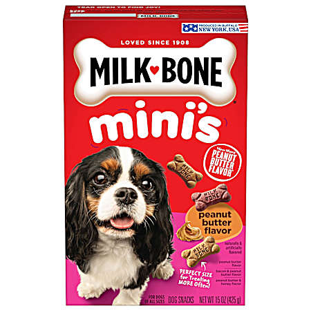 Mini's Peanut Butter Flavor Biscuits Variety Pack Dog Treat