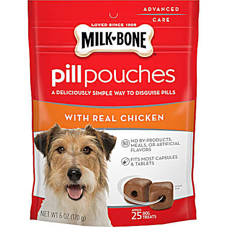 6 oz Pill Pouches w/ Real Chicken Dog Treats