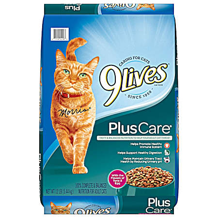 Plus Care Adult Tuna & Egg Dry Cat Food