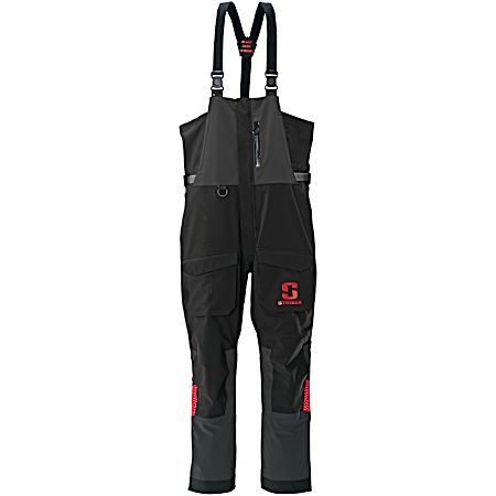 Men's Adrenaline Black Relaxed Fit Waterproof Bibs