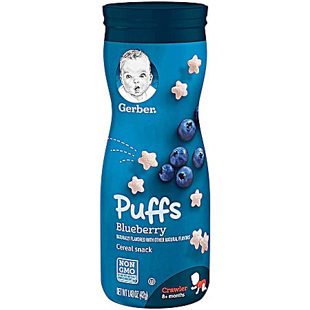 Graduates Puffs 1.48 oz Blueberry Cereal Snack